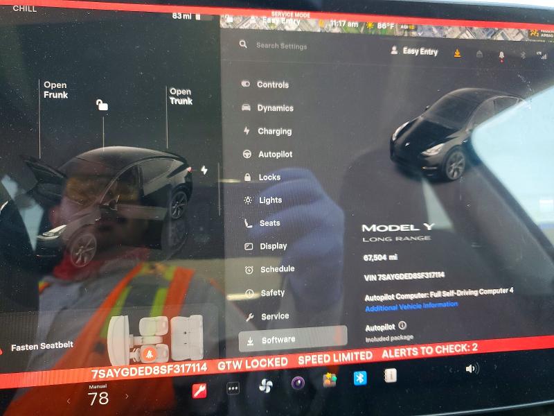 2025 Tesla Model Y მანქანა იყიდება აუქციონზე, vin: 7SAYGDED8SF317114, აუქციონის ნომერი: 46521846
