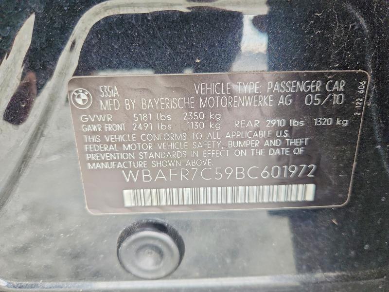 45675966 :رقم المزاد ، WBAFR7C59BC601972 vin ، 2011 Bmw 535 مزاد بيع