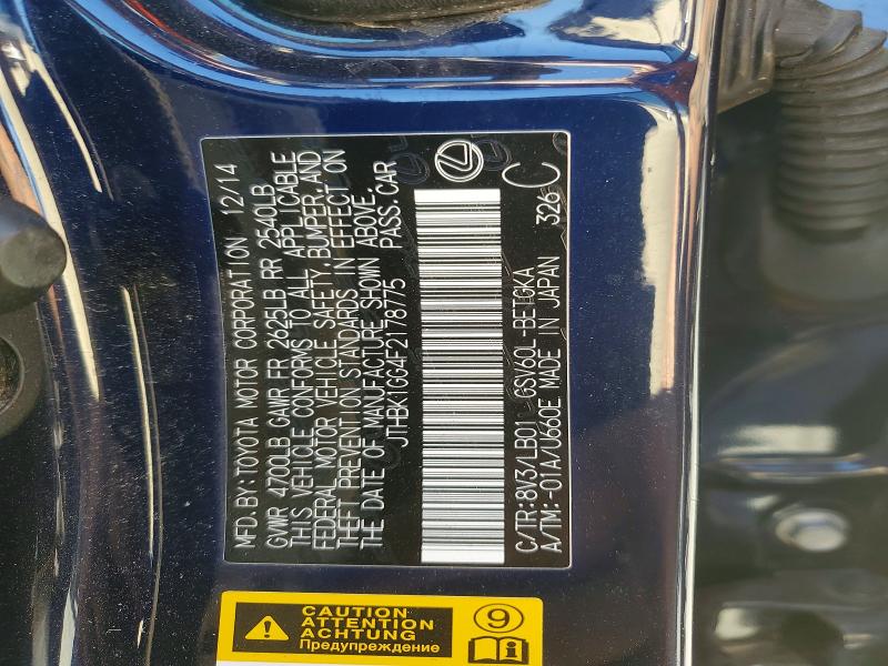 Aukcja sprzedaży 2015 Lexus Es, vin: JTHBK1GG4F2178775, numer aukcji: 47250386