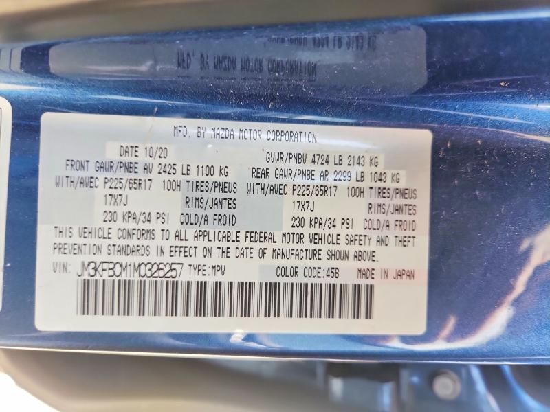 Aukcja sprzedaży 2021 Mazda Cx-5, vin: JM3KFBCM1M0326257, numer aukcji: 47932436