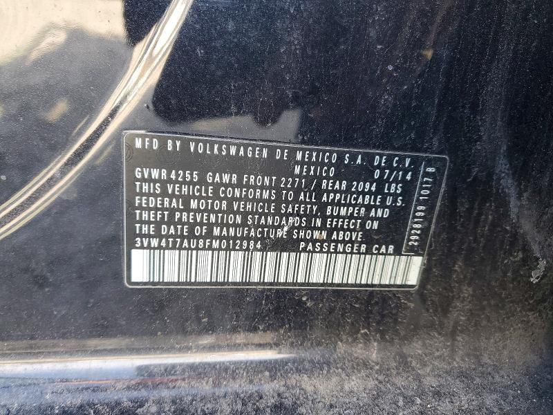 Продажа на аукционе авто 2015 Volkswagen Gti, vin: 3VW4T7AU8FM012984, номер лота: 45509956