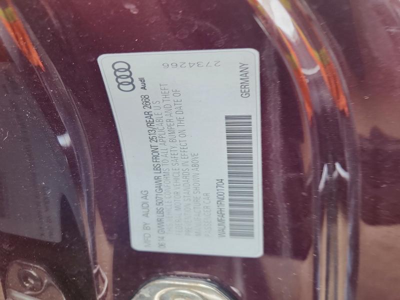 2015 Audi A5 მანქანა იყიდება აუქციონზე, vin: WAUMFAFH1FN001704, აუქციონის ნომერი: 46982166