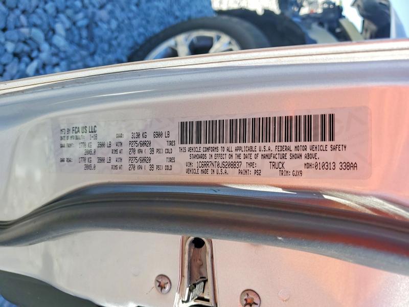 Продажа на аукционе авто 2018 Ram 1500, vin: 1C6RR7NT0JS208837, номер лота: 47162146