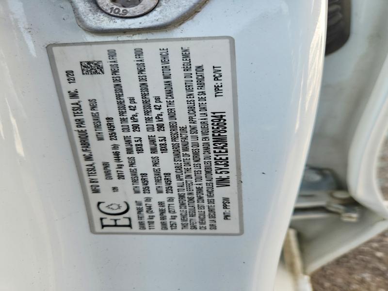 Продаж на аукціоні авто 2021 Tesla Model 3, vin: 5YJ3E1EA3MF856941, номер лоту: 46189726