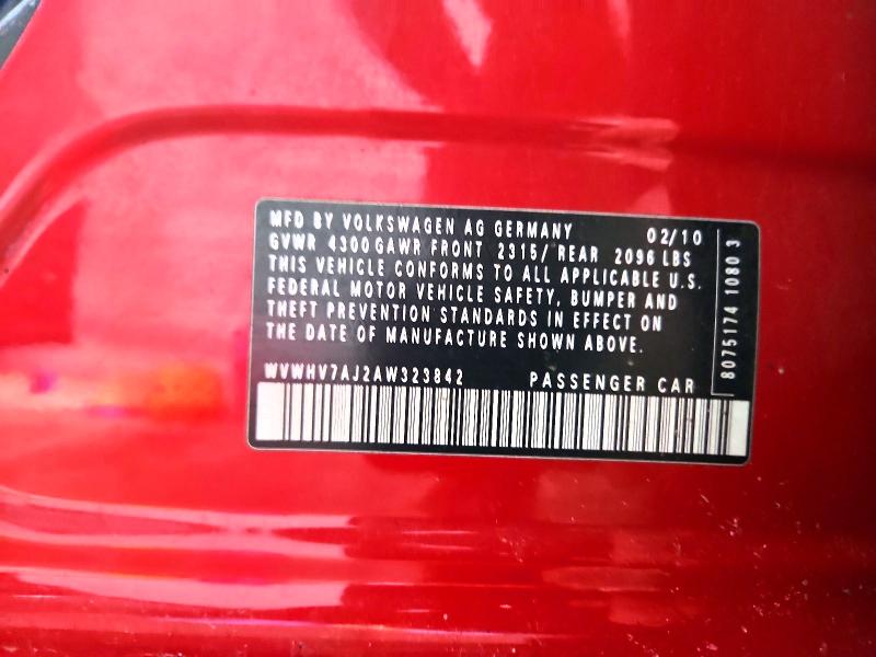 Продаж на аукціоні авто 2010 Volkswagen Gti, vin: WVWHV7AJ2AW323842, номер лоту: 79263445