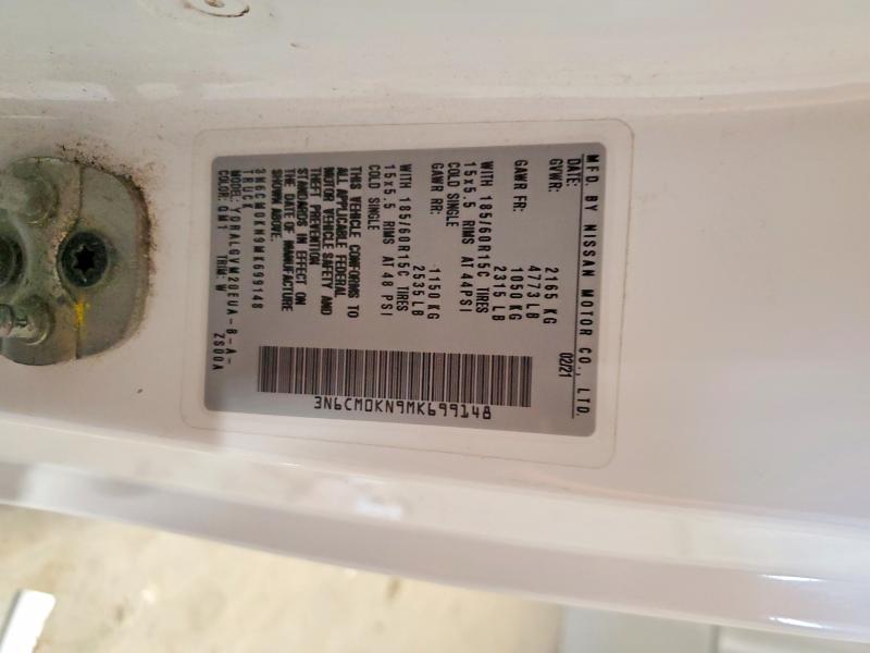 Aukcja sprzedaży 2021 Nissan Nv200, vin: 3N6CM0KN9MK699148, numer aukcji: 51383796