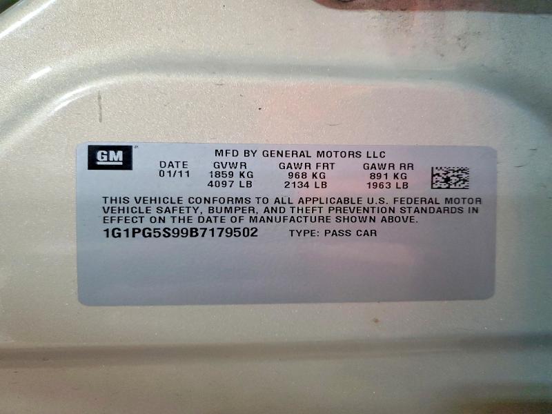 Продажа на аукционе авто 2011 Chevrolet Cruze, vin: 1G1PG5S99B7179502, номер лота: 47954846