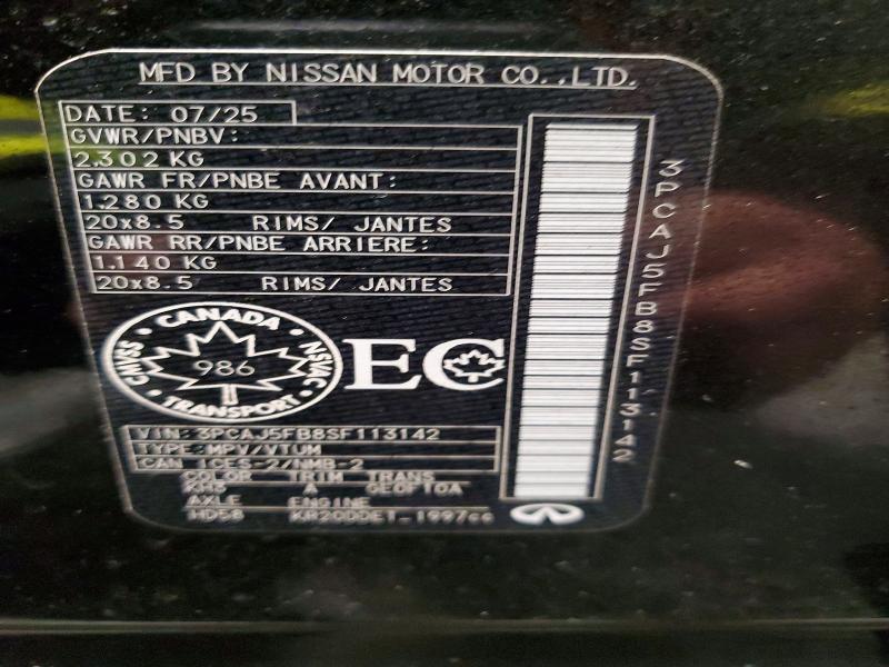 Продаж на аукціоні авто 2025 Infiniti Qx50, vin: 3PCAJ5FB8SF113142, номер лоту: 45936096