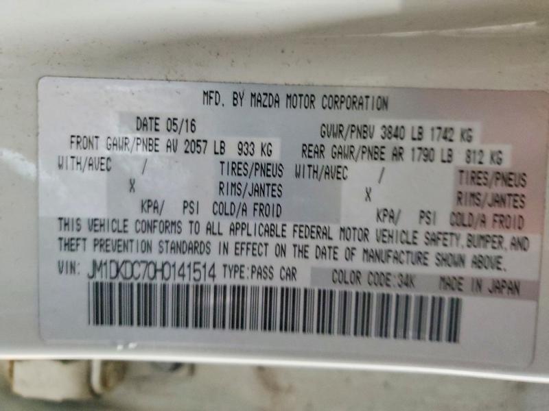 Продажа на аукционе авто 2017 Mazda Cx-3, vin: JM1DKDC70H0141514, номер лота: 45450796