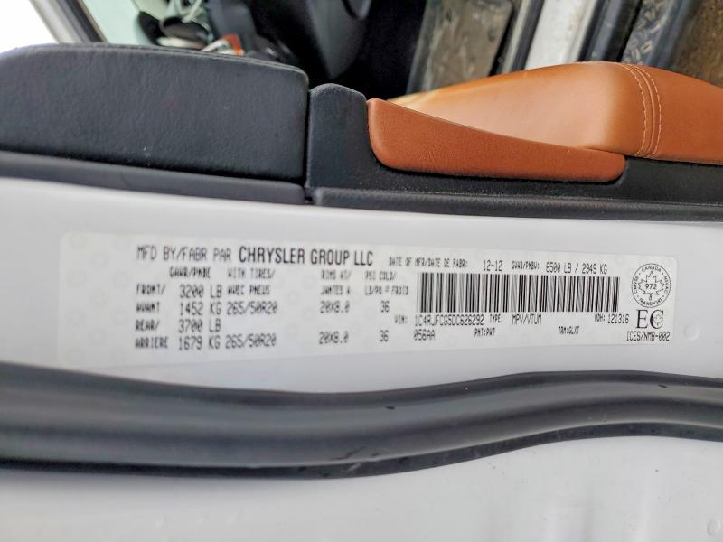 2013 Jeep Grand Cherokee მანქანა იყიდება აუქციონზე, vin: 1C4RJFCG5DC626292, აუქციონის ნომერი: 79273995