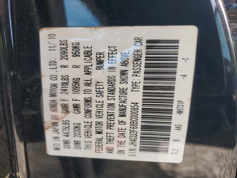 Aukcja sprzedaży 2011 Acura Tsx, vin: JH4CU2F68BC000854, numer aukcji: 79204635