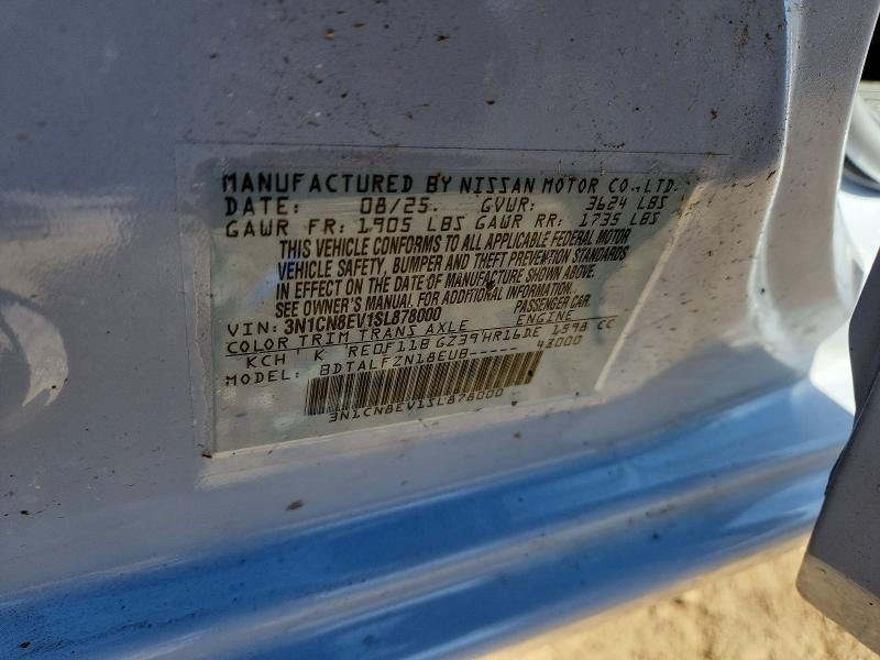 Продаж на аукціоні авто 2025 Nissan Versa, vin: 3N1CN8EV1SL878000, номер лоту: 46907286