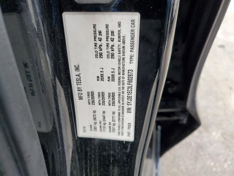 Aukcja sprzedaży 2020 Tesla Model 3, vin: 5YJ3E1EC3LF602873, numer aukcji: 46724546