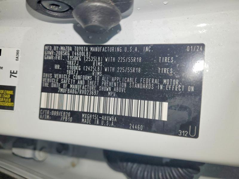 79446005 :رقم المزاد ، 7MUFBABG7RV023697 vin ، 2024 Toyota Corolla Hybrid مزاد بيع