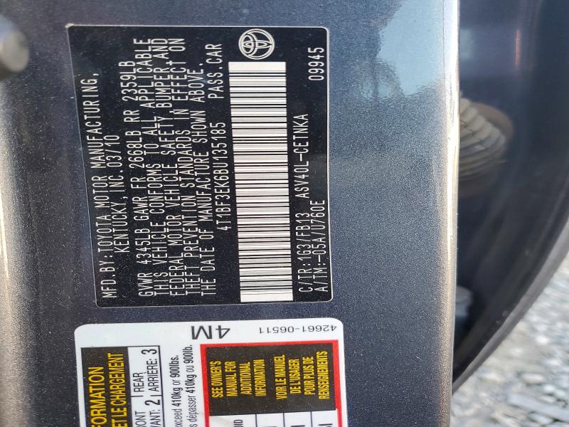Продажа на аукционе авто 2011 Toyota Camry, vin: 4T1BF3EK6BU135185, номер лота: 46761656
