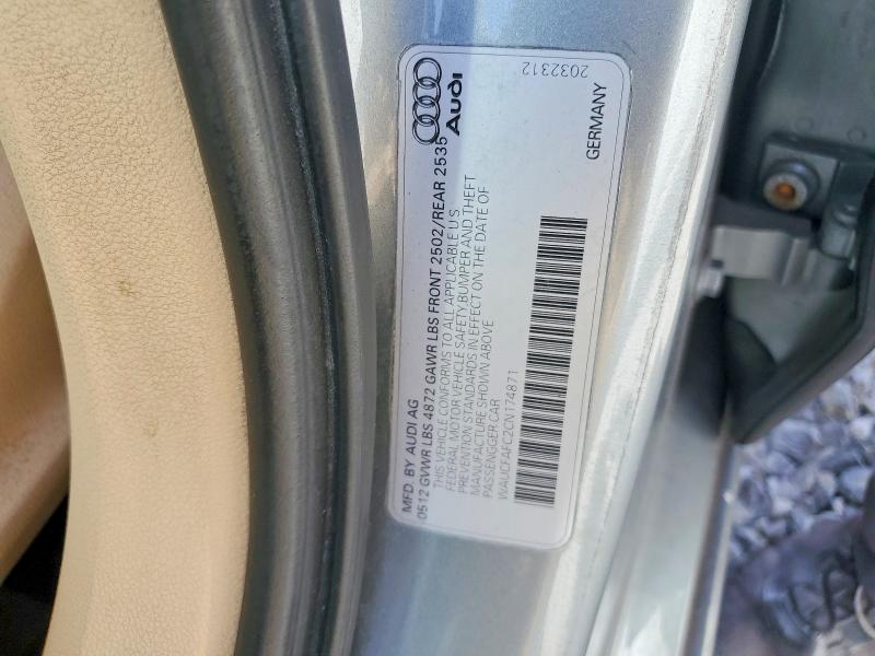 Aukcja sprzedaży 2012 Audi A6, vin: WAUCFAFC2CN174871, numer aukcji: 48086096