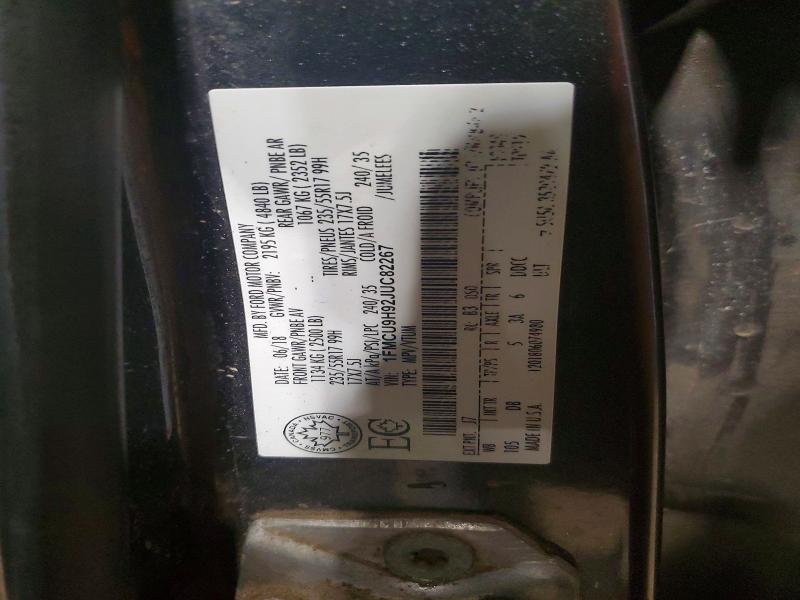 Aukcja sprzedaży 2018 Ford Escape, vin: 1FMCU9H92JUC82267, numer aukcji: 79890665