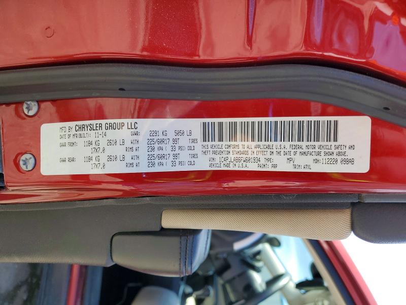 46663656 :رقم المزاد ، 1C4PJLAB6FW601934 vin ، 2015 Jeep Cherokee مزاد بيع