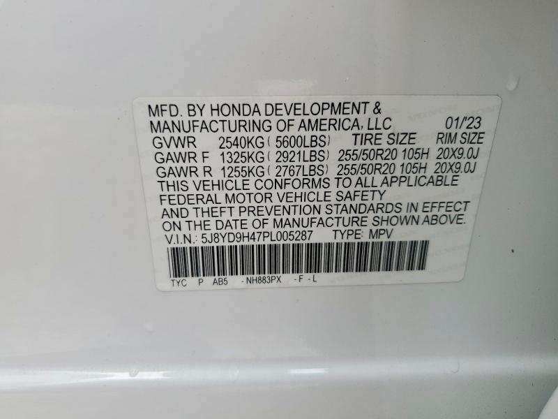 Продажа на аукционе авто 2023 Acura Mdx, vin: 5J8YD9H47PL005287, номер лота: 79736495