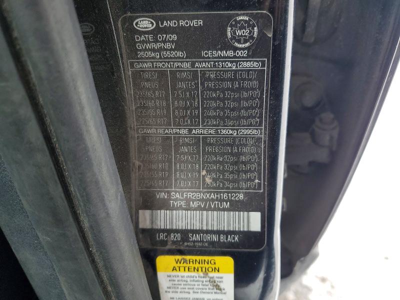 Продаж на аукціоні авто 2010 Land Rover Lr2, vin: SALFR2BNXAH161228, номер лоту: 47029866