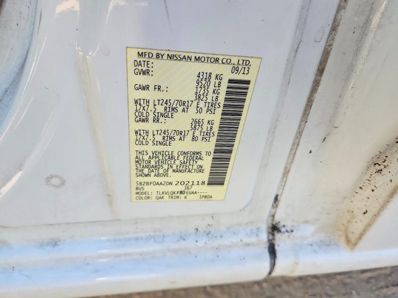 Продажа на аукционе авто 2013 Nissan Nv, vin: 5BZBF0AA2DN202118, номер лота: 46360216