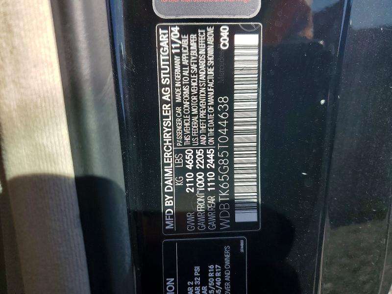 2005 Mercedes-benz Clk მანქანა იყიდება აუქციონზე, vin: WDBTK65G85T044638, აუქციონის ნომერი: 79128795