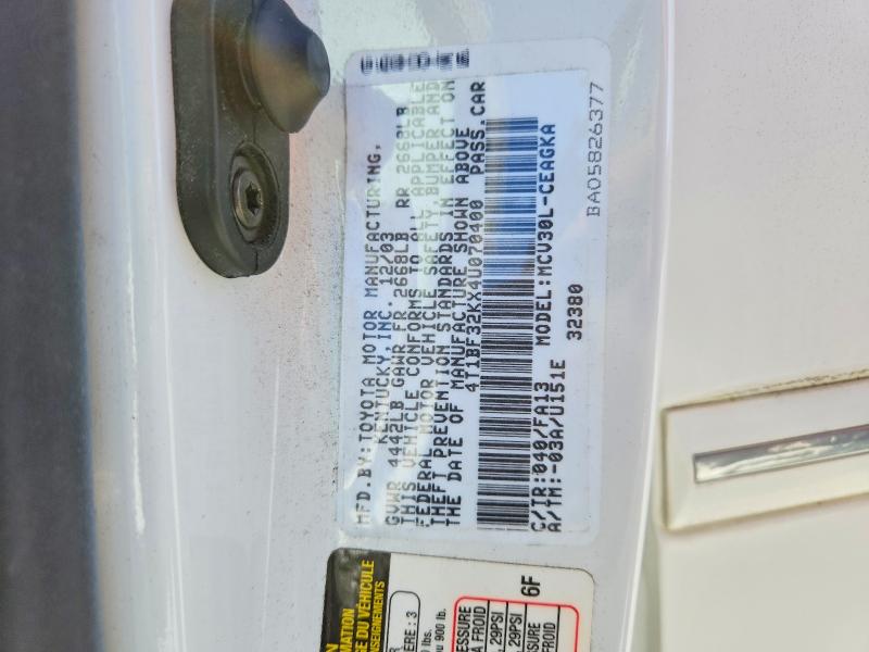 Aukcja sprzedaży 2004 Toyota Camry, vin: 4T1BF32KX4U070400, numer aukcji: 45863896