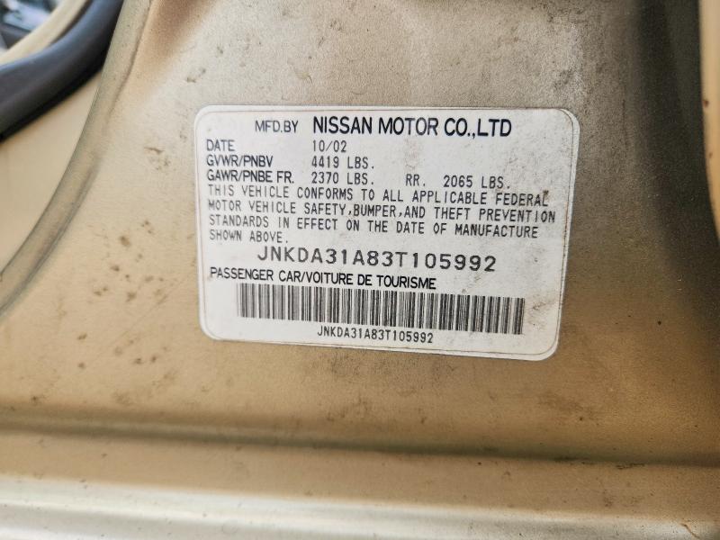 Aukcja sprzedaży 2003 Infiniti I35, vin: JNKDA31A83T105992, numer aukcji: 47321666