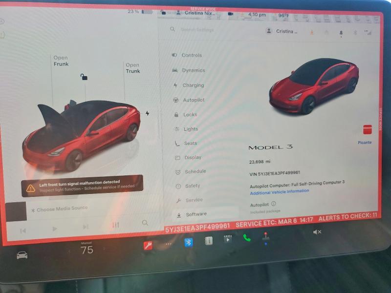 41964056 :رقم المزاد ، 5YJ3E1EA3PF499961 vin ، 2023 Tesla Model 3 مزاد بيع