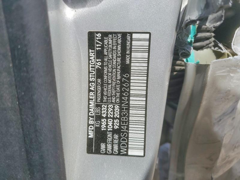 Aukcja sprzedaży 2017 Mercedes-benz Cla, vin: WDDSJ4EB3HN462676, numer aukcji: 46914466
