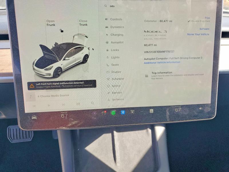 2022 Tesla Model 3 მანქანა იყიდება აუქციონზე, vin: 5YJ3E1EB4NF178727, აუქციონის ნომერი: 41770616