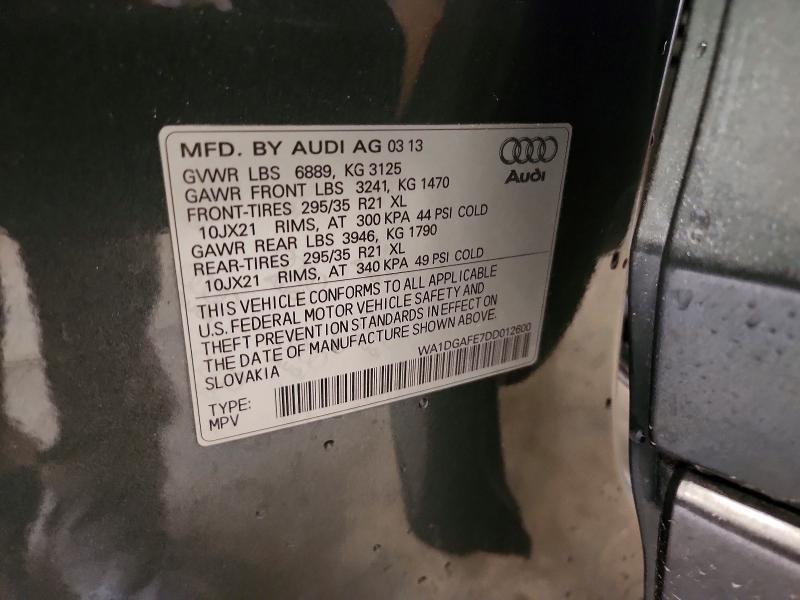 Aukcja sprzedaży 2013 Audi Q7, vin: WA1DGAFE7DD012600, numer aukcji: 47696806