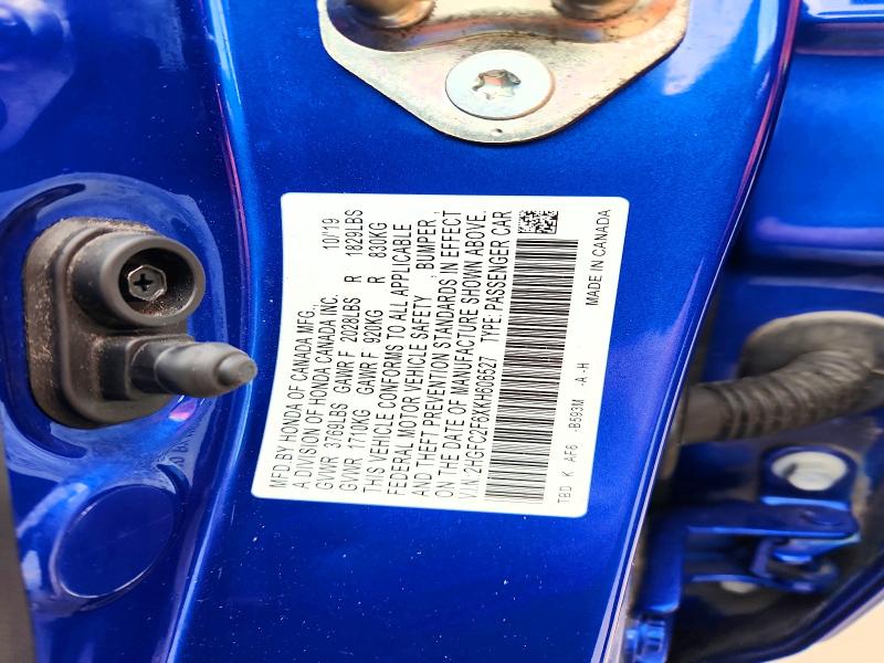 Aukcja sprzedaży 2019 Honda Civic, vin: 2HGFC2F6XKH606527, numer aukcji: 79622435