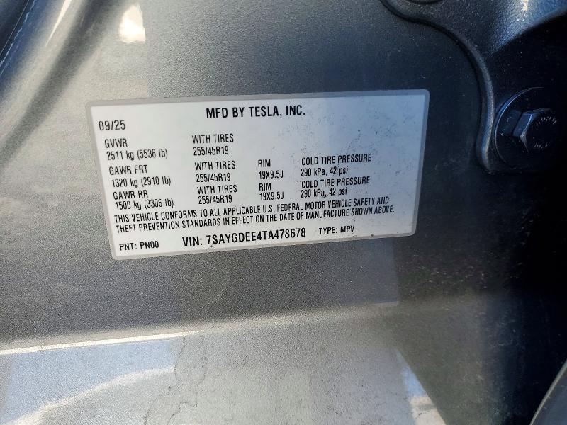 77591465 :رقم المزاد ، 7SAYGDEE4TA478678 vin ، 2026 Tesla Model Y مزاد بيع