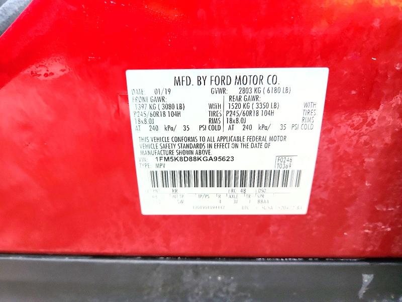 Aukcja sprzedaży 2019 Ford Explorer, vin: 1FM5K8D88KGA95623, numer aukcji: 79179485