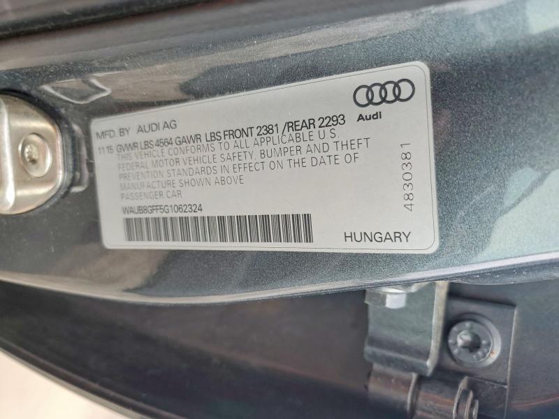 2016 Audi A3 მანქანა იყიდება აუქციონზე, vin: WAUB8GFF5G1062324, აუქციონის ნომერი: 47414756