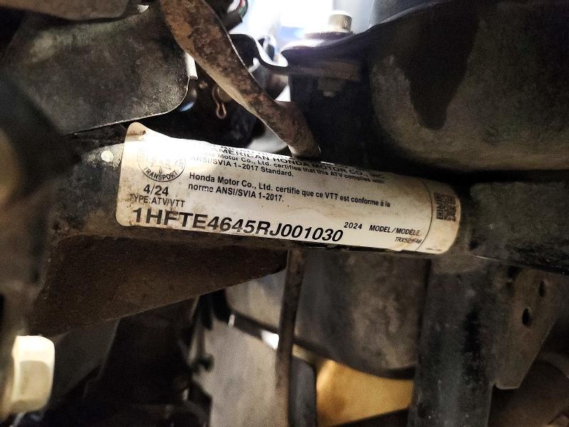Aukcja sprzedaży 2024 Honda Trx520, vin: 1HFTE4645RJ001030, numer aukcji: 47541356