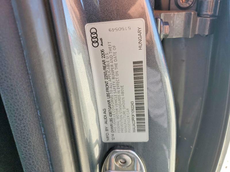 Продажа на аукционе авто 2015 Audi A3, vin: WAUACGFF0F1092243, номер лота: 47281326