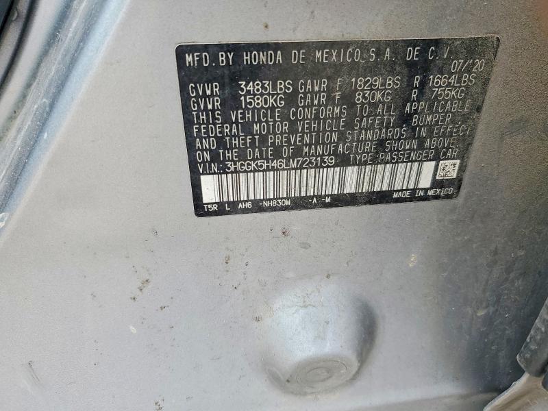 Продаж на аукціоні авто 2020 Honda Fit, vin: 3HGGK5H46LM723139, номер лоту: 79489045