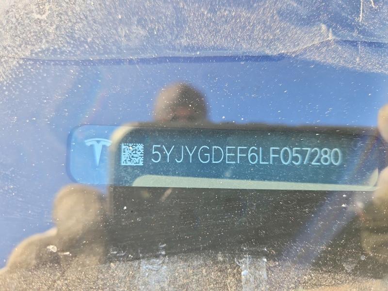 Продажа на аукционе авто 2020 Tesla Model Y, vin: 5YJYGDEF6LF057280, номер лота: 41922086