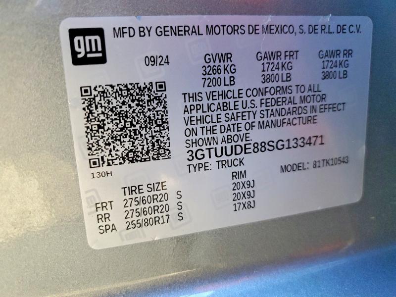 Продаж на аукціоні авто 2025 Gmc Sierra, vin: 3GTUUDE88SG133471, номер лоту: 79238275