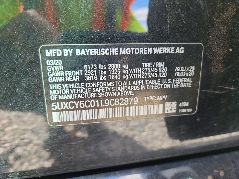 46406916 :رقم المزاد ، 5UXCY6C01L9C82879 vin ، 2020 Bmw X6 مزاد بيع
