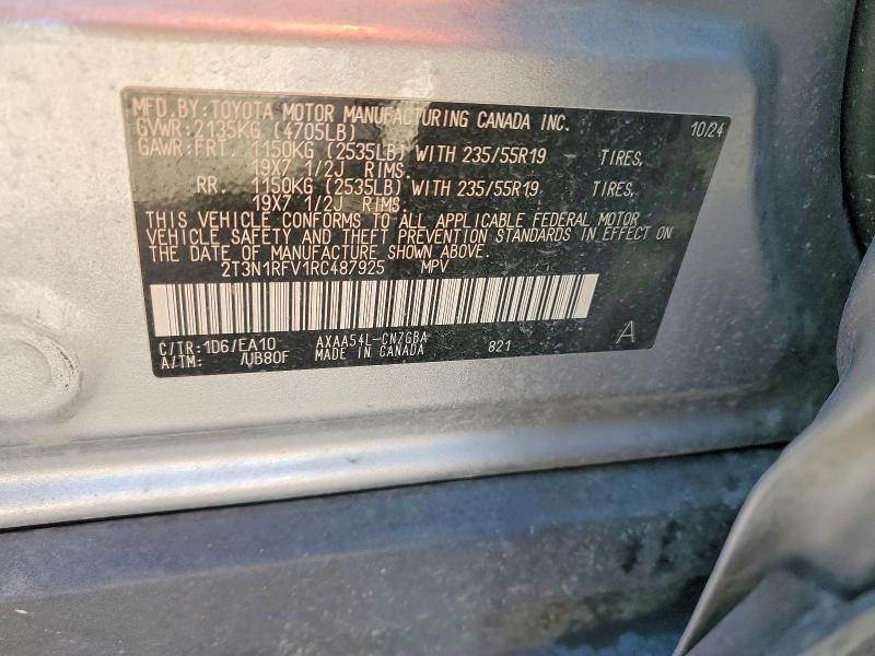 Aukcja sprzedaży 2024 Toyota Rav4, vin: 2T3N1RFV1RC487925, numer aukcji: 46532546