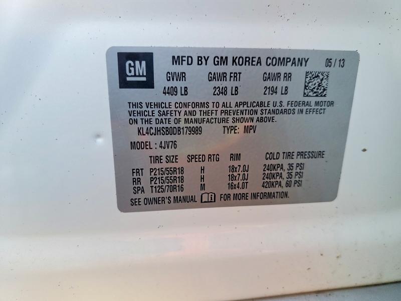 Продажа на аукционе авто 2013 Buick Encore, vin: KL4CJHSB0DB179989, номер лота: 41960906