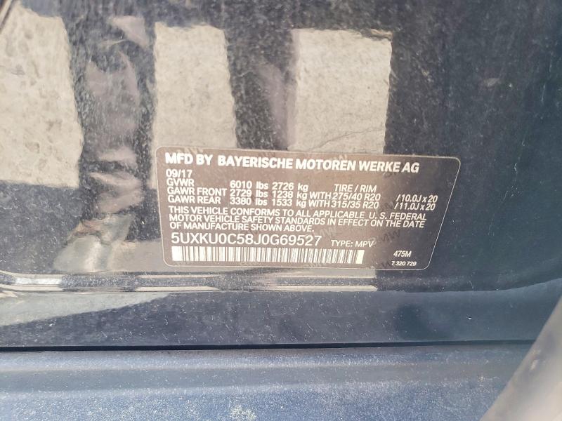 2018 Bmw X6 მანქანა იყიდება აუქციონზე, vin: 5UXKU0C58J0G69527, აუქციონის ნომერი: 46257266