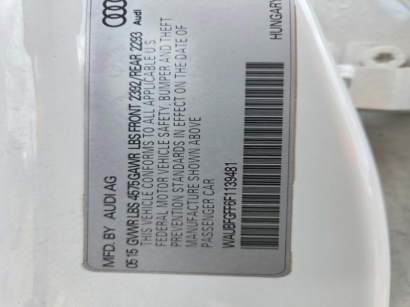 Продажа на аукционе авто 2015 Audi S3, vin: WAUBFGFF6F1139481, номер лота: 47224806