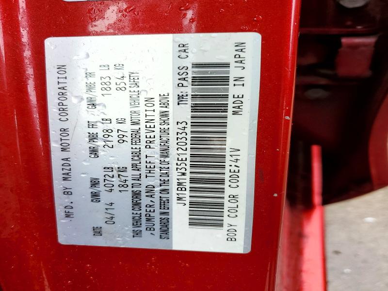 79109615 :رقم المزاد ، JM1BM1W35E1203343 vin ، 2014 Mazda 3 مزاد بيع