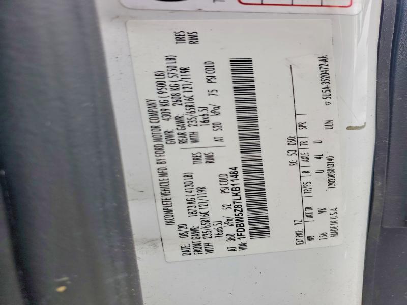 Aukcja sprzedaży 2020 Ford Transit, vin: 1FDBW5Z87LKB11484, numer aukcji: 79972025