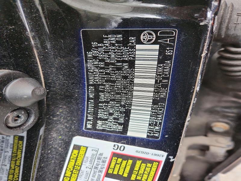 Продаж на аукціоні авто 2016 Toyota Corolla, vin: 2T1BURHE0GC729505, номер лоту: 45602386