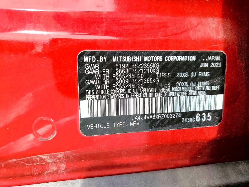 Продаж на аукціоні авто 2024 Mitsubishi Outlander, vin: JA4J4VA8XRZ003274, номер лоту: 79608655